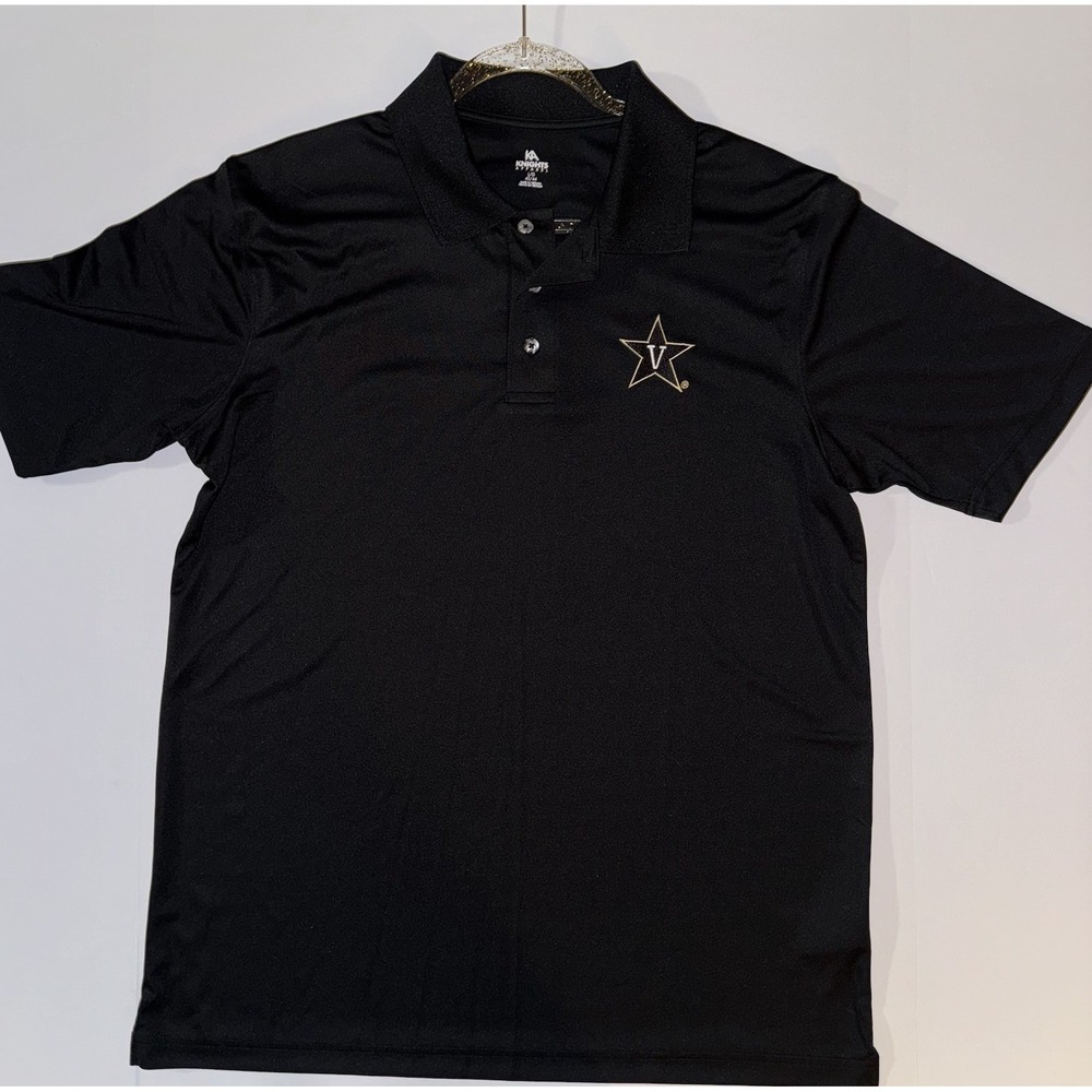 Men's Large Knights Apparel Vanderbilt Commodores Golf Polo Shirt Black